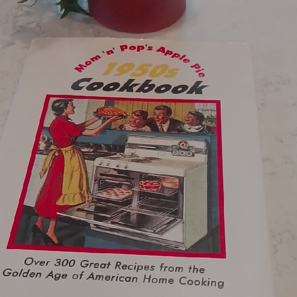 1950s Cookbook with Red and Yellow Accents